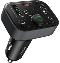 Baseus S-09 Lite FM Transmitter, 2 x USB-A - 1 x USB-C, Bluetooth 5.0, PD18W (autós mp3 lejátszó) (C10762300113-00)