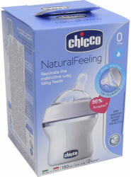 Chicco Natural Ferde Műanyag Cumisüveg 150ml 0 Hónapos Kortól - 1 db