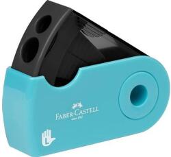 Faber-Castell Hegyező, kétlyukú, tartályos, balkezes, FABER-CASTELL "Sleeve", türkíz (182770)