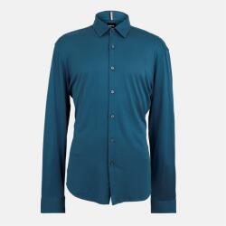 HUGO BOSS Men's Roan F Plain Long-Sleeve Shirt - Turq/Aqua
