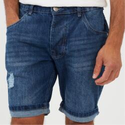 Brave Soul Къси панталони Brave Soul Mens Light Blue Wash Distressed Denim Shorts - Light Blue Wash