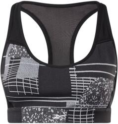 Reebok Hero Medium-Impact Deconstructed Racer Bra female - Black / Cold Grey 2