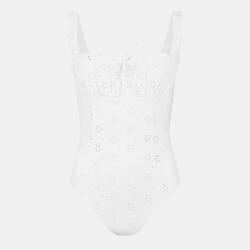 Jack Wills Бански костюм Jack Wills Women's Broderie Balconette Swimsuit - Sea Salt