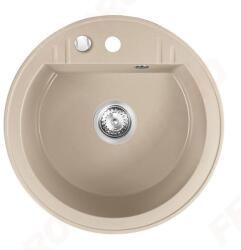 FERRO MEZZO II gránit mosogató, 1 medencés, átm. : 51 cm, bézs BEMUTATÓ (FRR-DRGM1/51SA_X)