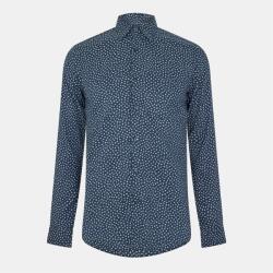 HUGO BOSS Men's Roger F Plain Long-Sleeve Shirt - Dark Blue