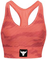 Under Armour Project Rock Bra Womens - Orange/White