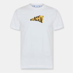 OFF WHITE Тениска OFF WHITE Men's Slim Arrow Crew Neck Short Sleeve T-Shirt - White/Yellow