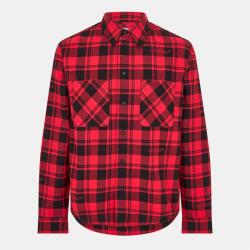 OFF WHITE Риза с дълъг ръкав OFF WHITE Men's Check Plaid Cotton Long Sleeve Shirt - Red/Black