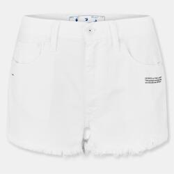 OFF WHITE Къси панталони OFF WHITE Women's Contrast Stitching Denim Shorts - White/Black