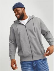 JACK & JONES Блуза Jack and Jones Men's Zip Sweatshirt Hoodie - Grey Melange