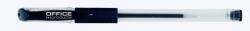 Office Products Pix transparent cu gel, cu rubber grip, varf 0.5mm, Office Products - negru (DN751105)
