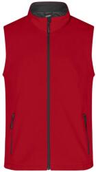 James & Nicholson (Daiber) Férfi softshell mellény JN1128 - Piros / fekete | 3XL (1-JN1128-1745542)