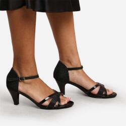 Wheres That From Сандали Wheres That From Wheres Mid Block Heel Strappy Sandals - Black