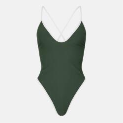 Jack Wills Бански костюм Jack Wills Women's Contrast Plunge Swimsuit - Khaki/Sea Salt
