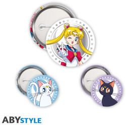 Abysse Sailor Moon - Kitűző csomag - Sailor Moon, Luna & Artemis (ABYACC576)