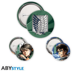 Abysse Attack On Titan - Kitűző csomag - Eren & Levi (ABYACC577)