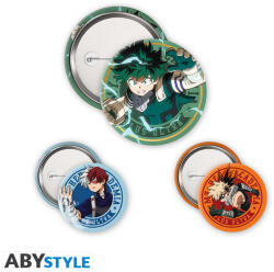 Abysse My Hero Academia - Kitűző csomag - Midoriya, Bakugo & Todoroki (ABYACC580)