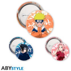Abysse Naruto - Kitűző csomag - Naruto, Sasuke, Sakura (ABYACC575)