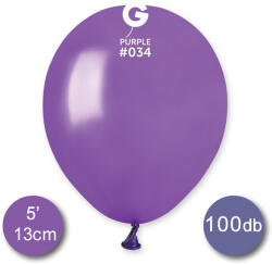 Gemar Lufi (metál) lila, 13cm, gömb, 100 db/cs (AM/34)