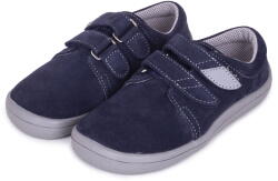 Beda Gyerek barefoot légáteresztő tépőzáras bőr tornacipő Beda, kék gyermek méretek 34
