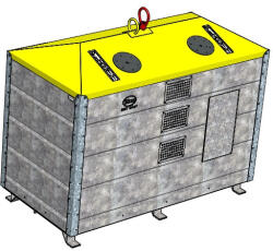  2 500 literes szelektív alsó ürítésű műanyag hulladékgyűjtő (07-3931-4)