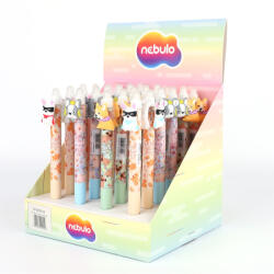 Nebulo Zseléstoll radírozható, nyomógombos, pörgetős kutyus 24 db/display Nebulo (DT-SPIN-03) - iroda-ellatas
