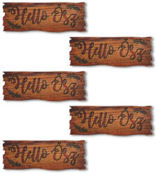  Nyomtatott fa tábla - Hello Ősz tábla 5db/cs 6598