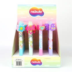 Nebulo Zseléstoll radírozható, nyomógombos, tavaszi csecsebere 24 db/display Nebulo (DT-SPIN-02) - iroda-ellatas