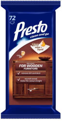 Presto Bútorápoló nedves törlőkendő 72 db/csomag Presto (C30131_19136829) - iroda-ellatas