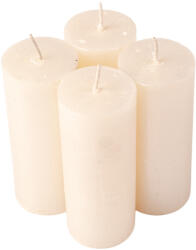 Valex Decor Rusztikus metál adventi gyertya készlet, 10 x 4cm - Gyöngyház fehér (RCM-01)