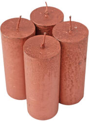 Valex Decor Rusztikus metál adventi gyertya készlet, 10 x 4cm - Bronz (RCM-04)