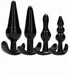 SHOTS TOYS Sono No. 80 4-darabos fekete anális dugószett