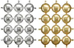  Fólia léggömb hátter, kétoldalas Kerek, arany-ezüst, 78x107 cm (FB268)