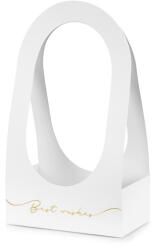  Flowerbox Best Wishes, 21, 6 x 11, 7 x 38, 5 cm, fehér (PDK1-008)