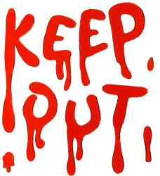  Gél ablakmatricák Keep Out, piros (NNO3)