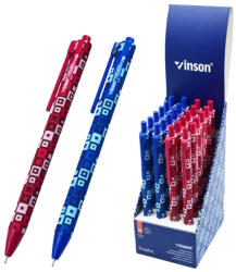 Vinson Golyóstoll nyomógombos 0, 7mm Vinson Graphic F12 vegyes test displ 24 db/display (F12) - officefirst