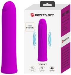 Pretty Love Mini Vibrator Curtis, 12 Moduri Vibratii, Silicon, USB, Mov, 10.3 cm Vibrator