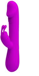 Pretty Love Vibrator Iepuras Clement, 30 Moduri Vibratii, Silicon, Mov, 21 cm Vibrator