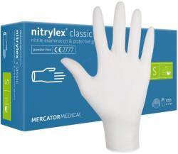 Mercator Medical nitrylex classic nitril kesztyű, 100 db S 100 db Fehér