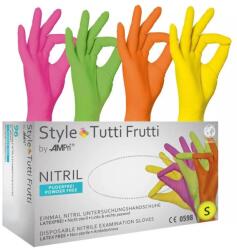 AMPri style nitril kesztyű, tutti frutti, 96 db M 96 db Mix
