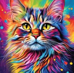 NORIMPEX - Puzzle Tablou Diamant: Portret de pisoi colorat 30x40cm - 1 - 39 piese