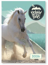 VECTRALINE Zsebnaptár VECTRALINE A/7 álló fehér lapos vegyes mintás 2026 (23_09782)