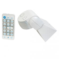 Lightex IR Сензор за движение бял 180 с дистанционно управление max. 12m. IP65 - Lightex (650AZ0001200)