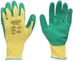 ENERGO Manusi tricot polycotton impregnate latex verde laty marimea 9 (SGS-TRN-611009)