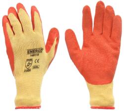 ENERGO Manusi tricot polycotton impregnate latex orange marimea 10 (SGS-TRN-149110)