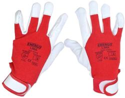 ENERGO Manusi protectie mecanica manseta velcro lima rosu marimea 10 piele capra (SGS-TRN-331010)
