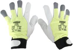 ENERGO Manusi iarna reflectorizante protectie mecanica interior fleece manseta velcro leon marimea 10 piele capra (SGS-TRN-441010)