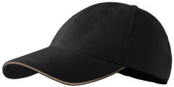 MALFINI® Sandwich 6P sapka unisex fekete állitható