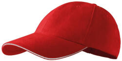MALFINI® Sandwich 6P sapka unisex piros állitható