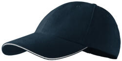 MALFINI® Sandwich 6P sapka unisex tengerészkék állitható